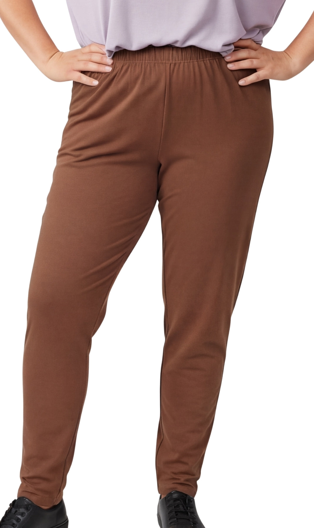 Women's Premium Cotton Stretch High-Waisted Black Leggings - Dressy Comfort in an Everyday Essential 9