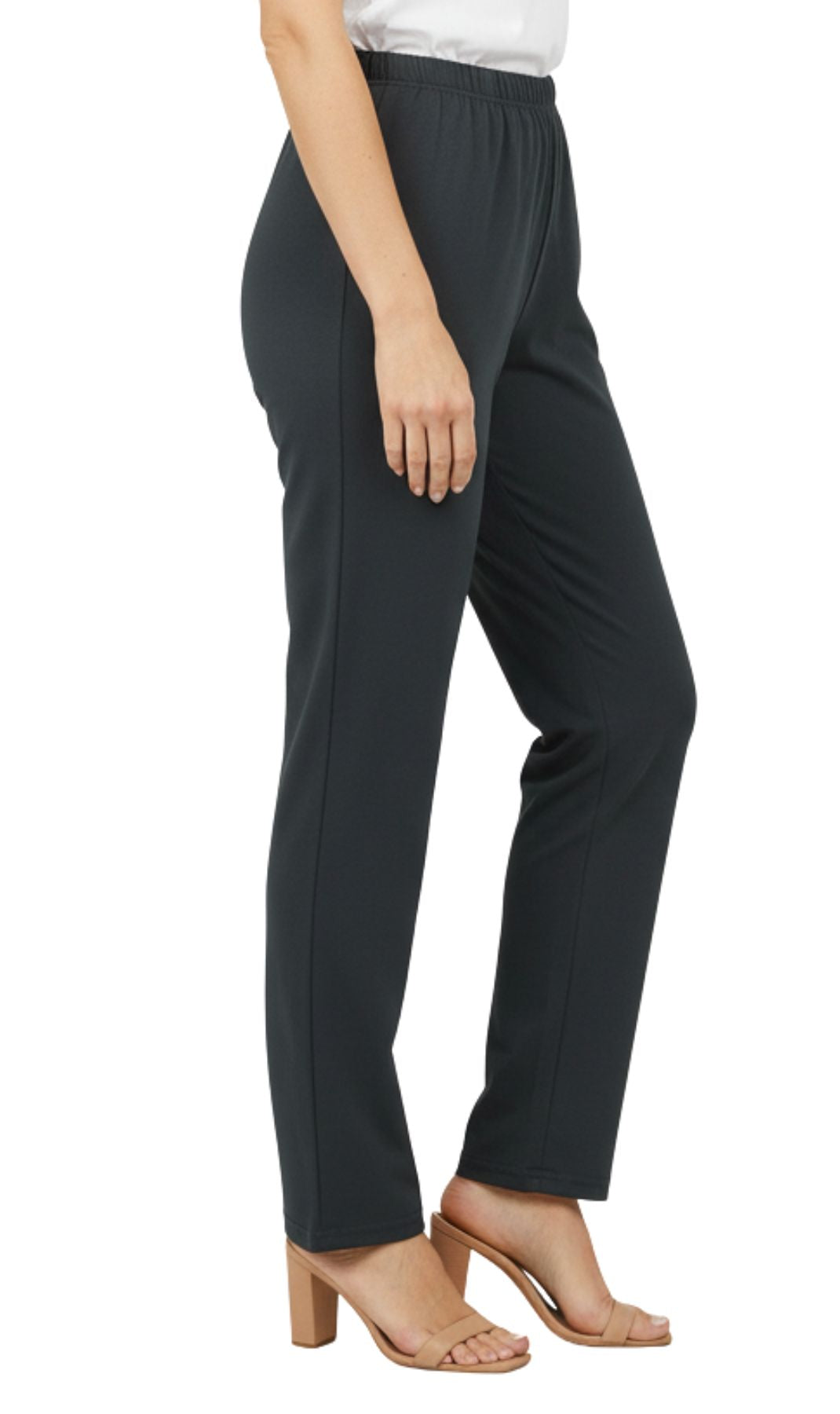 Turtle Bay New York Women's Cotton Stretch Leggings Black Side