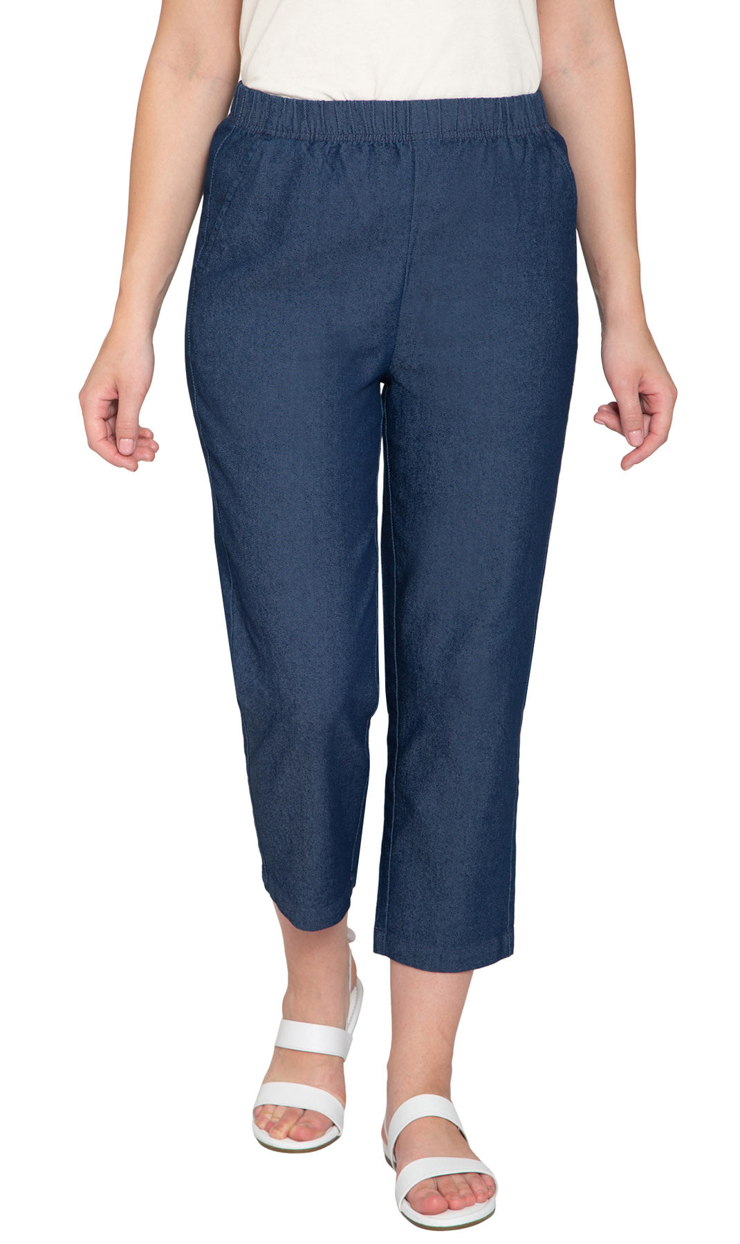 Women's Stretch Denim CaprisÔÇô Lightweight Stretch Fabric for Cool Comfort TURTLE BAY APPAREL