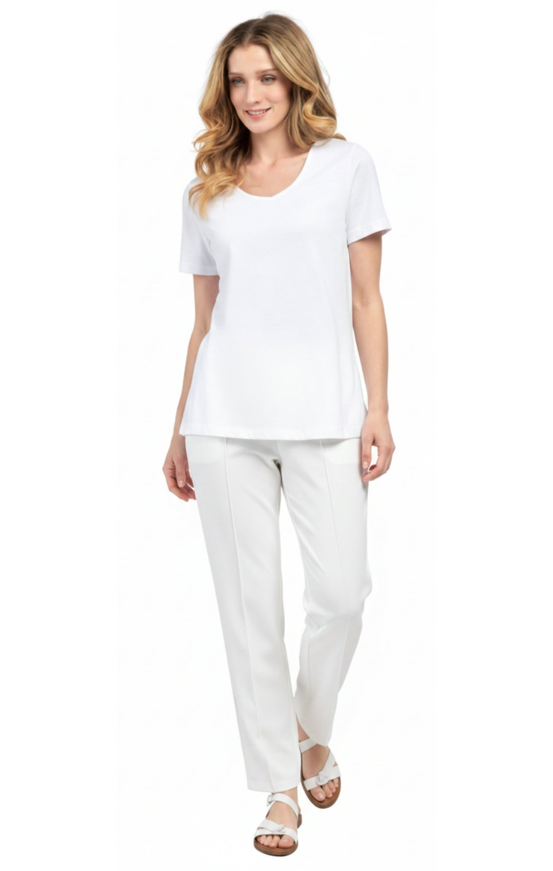 Women's Perfect Short-Sleeve V-Neck Tee Shirt - Cotton blend and Wrinkle Resistant 37