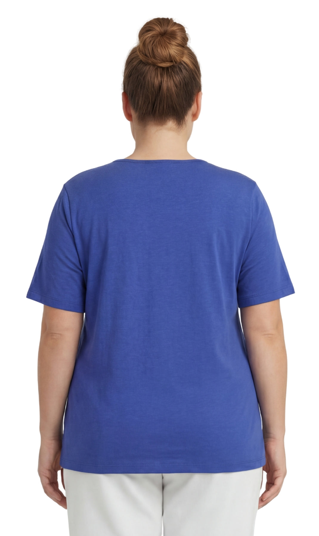 Women's Scalloped Neckline Embellished Tee 14