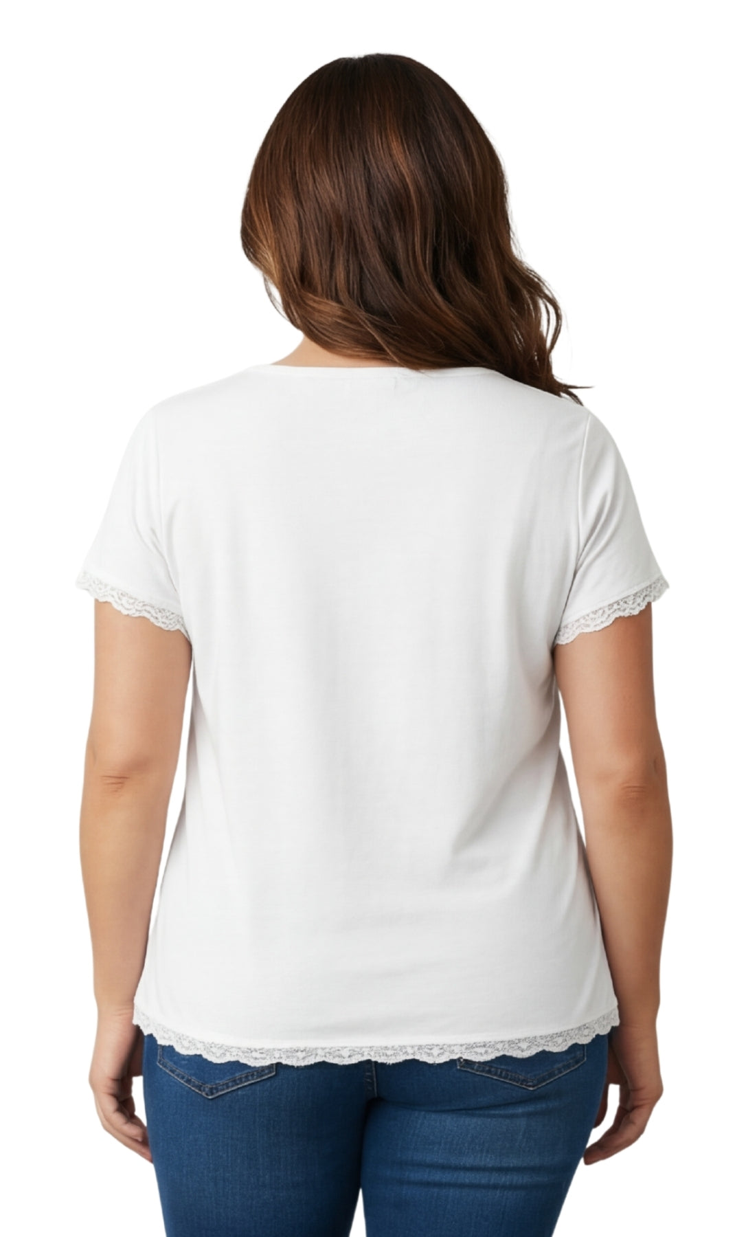 Women's V-neck Short Sleeve Tshirt with A Three Button Placket 12