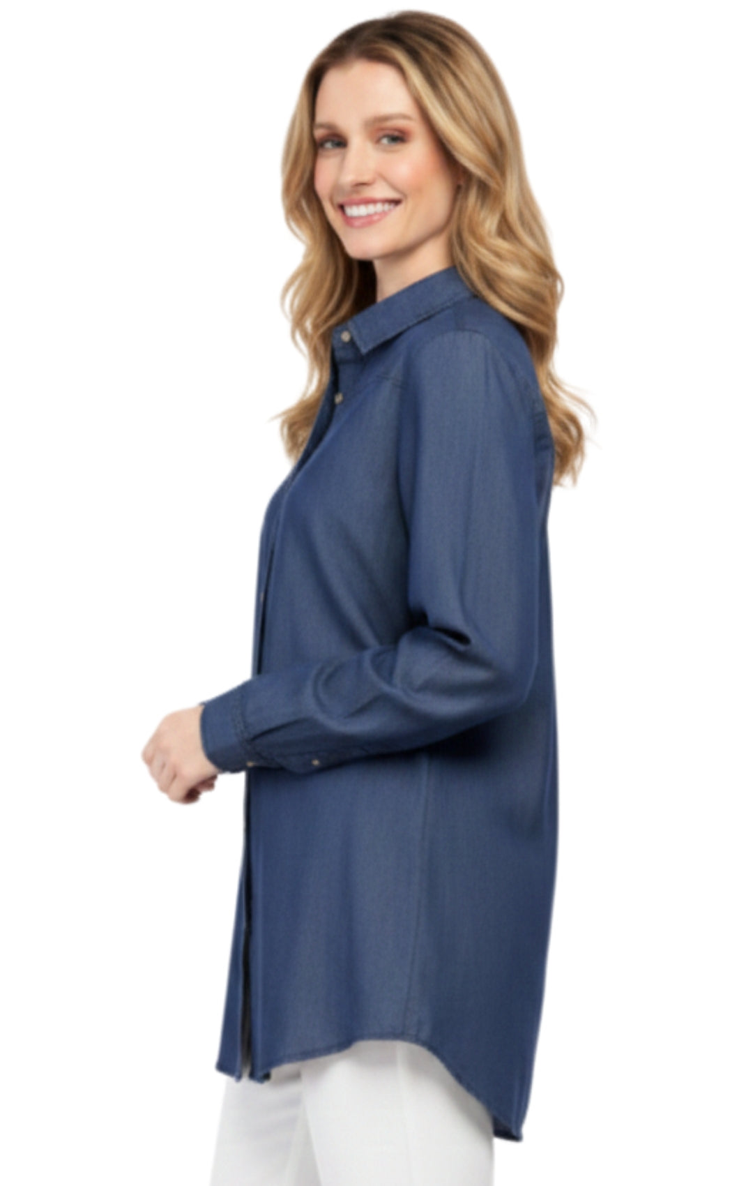 Women's Long Sleeve Denim Tunic Top - An All Season Wear 3