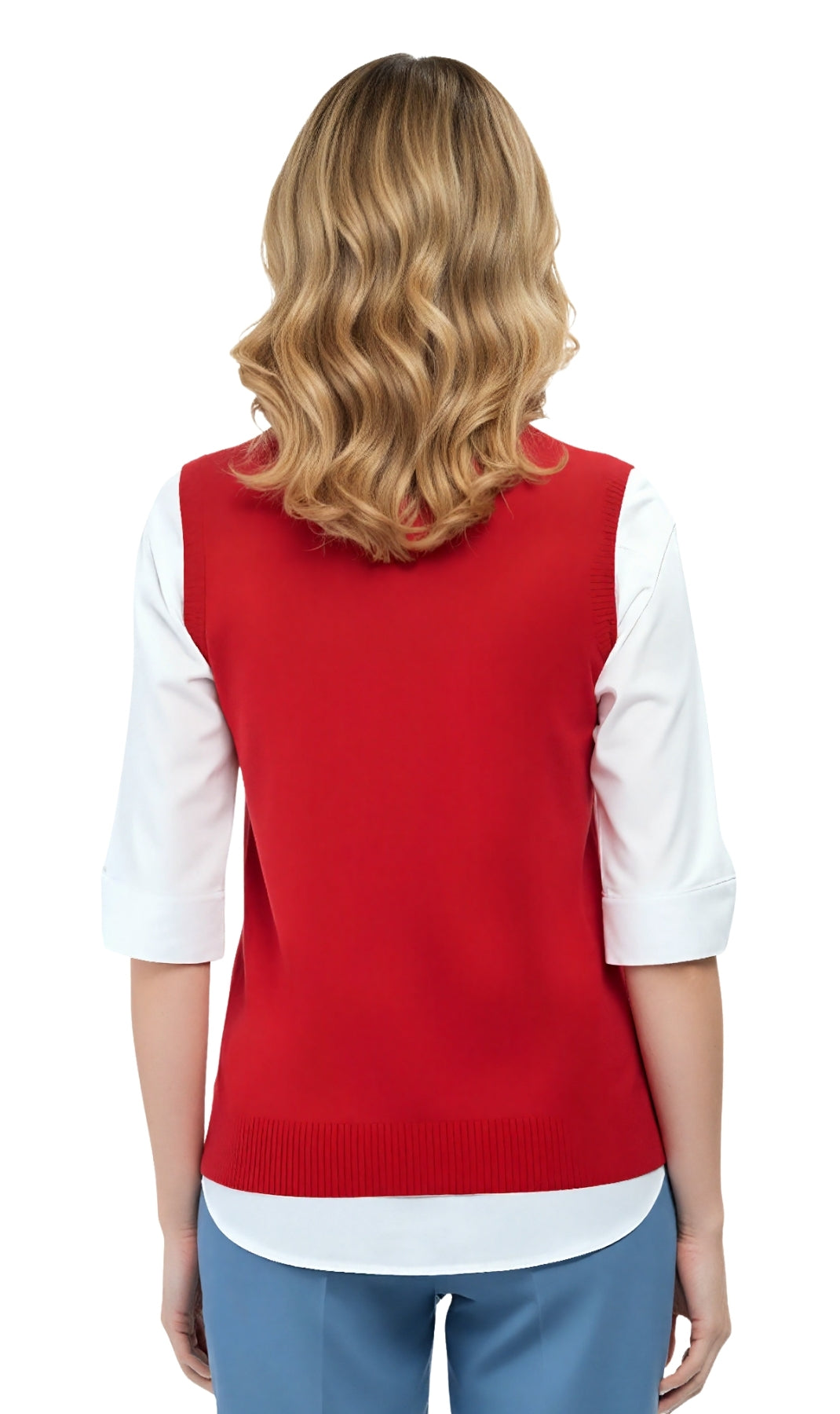 Womens Button Front Cable Knit Cardigan Sweater Vest 7