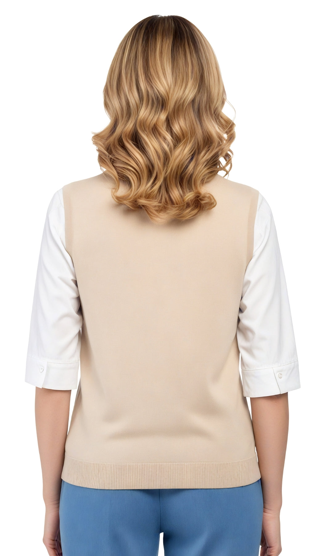 Womens Button Front Cable Knit Cardigan Sweater Vest 23