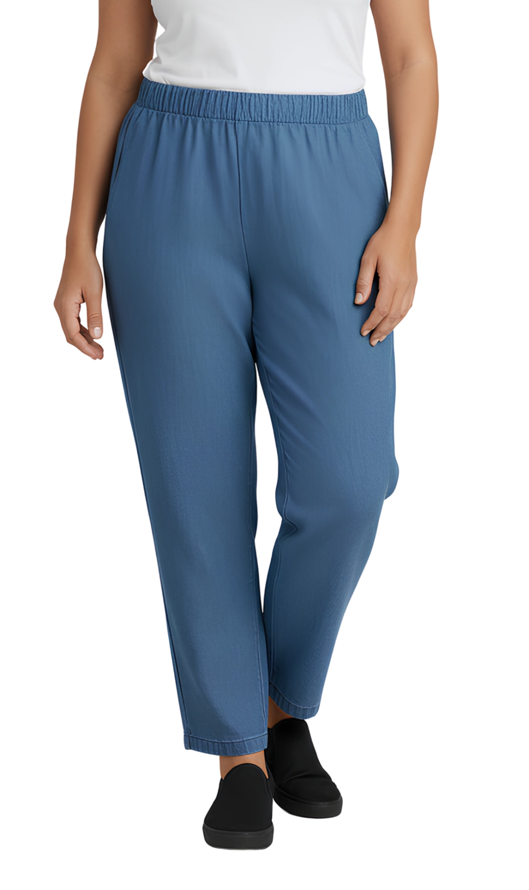 Women's Lightweight Pull-On Denim Jeans with Elastic Waist 66