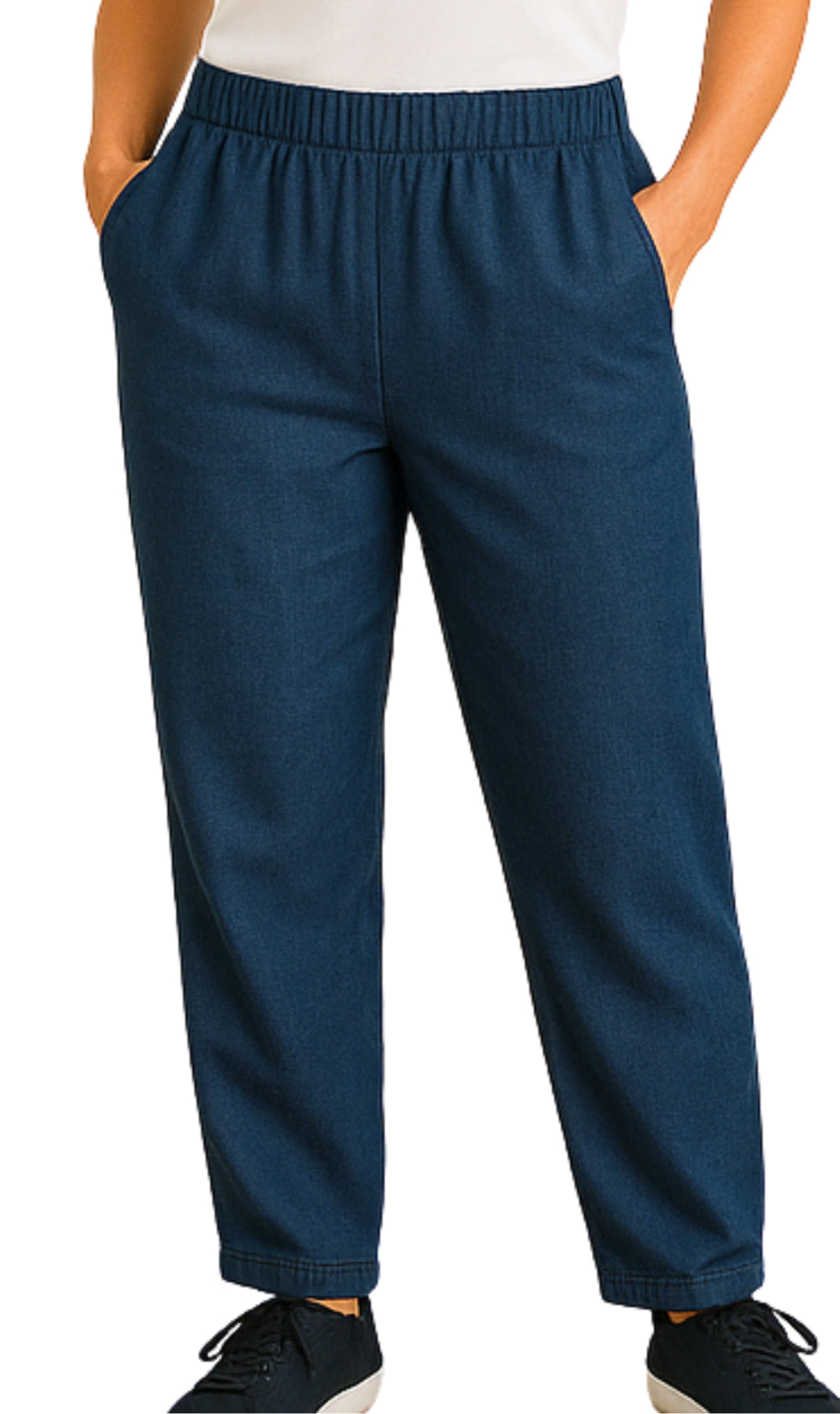 Women's Lightweight Pull-On Denim Jeans with Elastic Waist 71