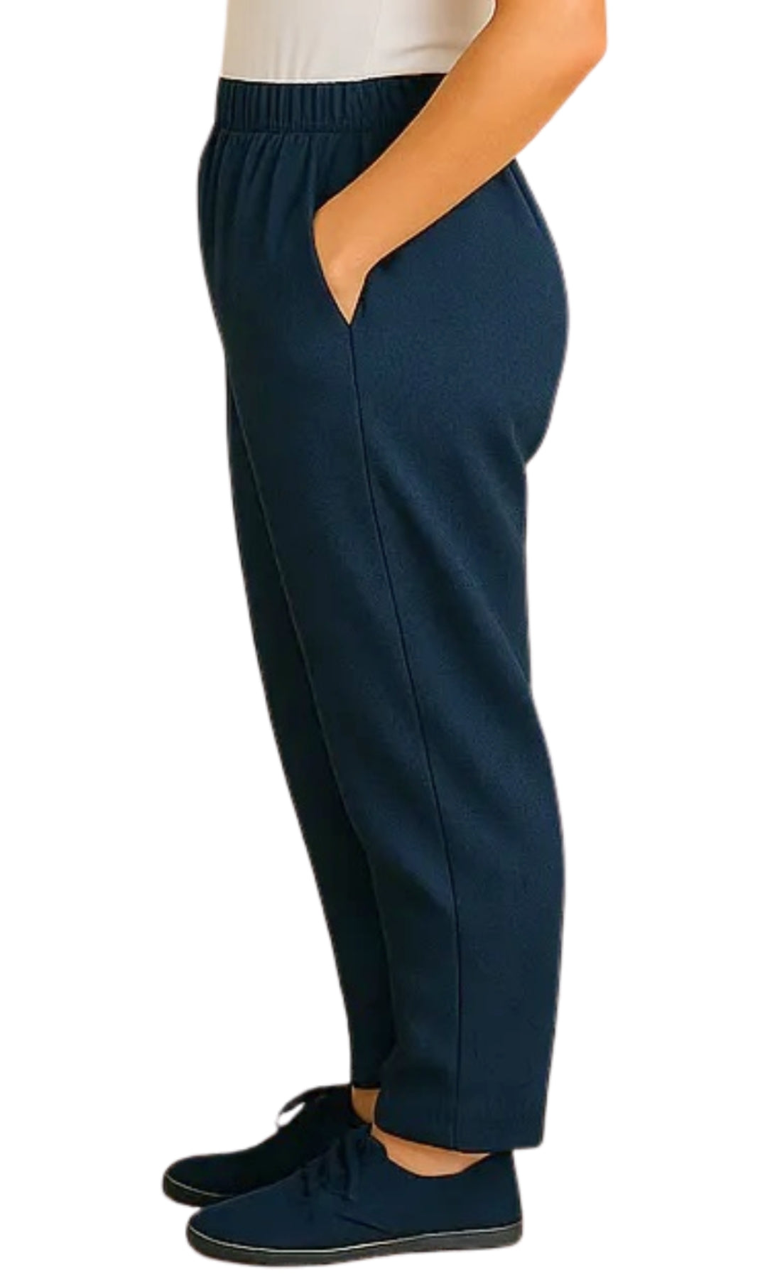 Women's Lightweight Pull-On Denim Jeans with Elastic Waist 35