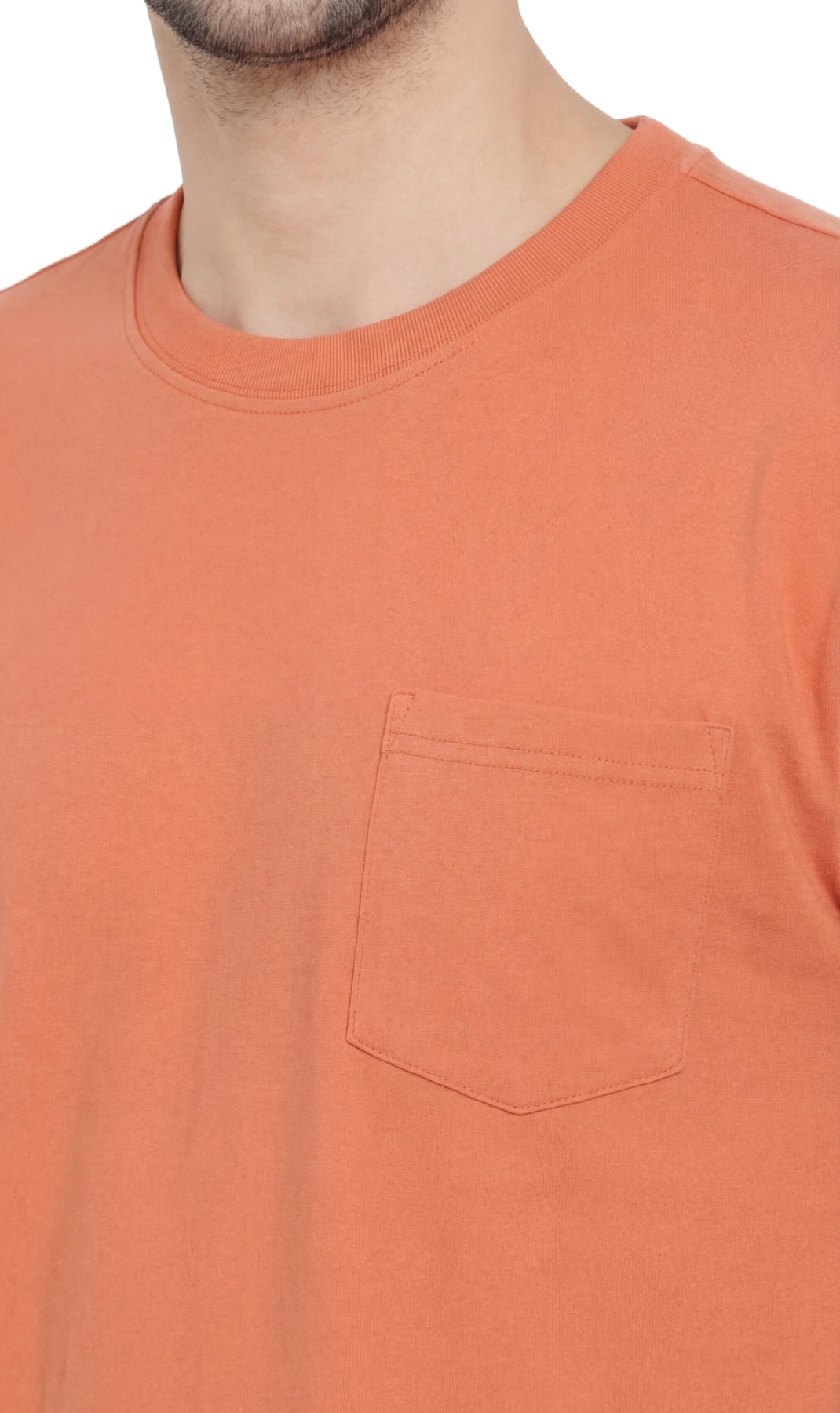 Men's Heavyweight Short Sleeve Crew Neck with Pocket T-Shirt 23