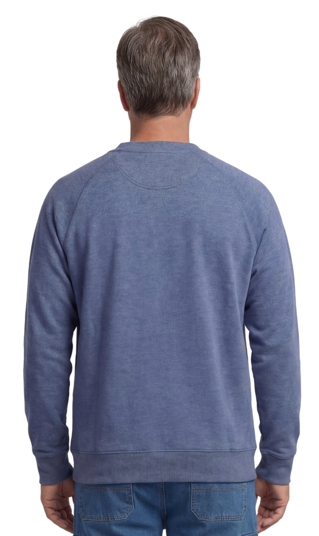 Mens 3-Pocket Fleece Sweatshirt with Raglan Seams, Chest Pocket and Tagless Neck 11
