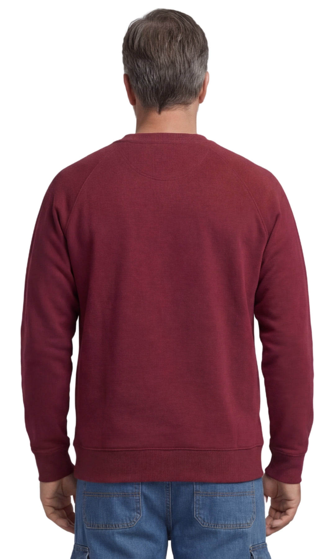 Mens 3-Pocket Fleece Sweatshirt with Raglan Seams, Chest Pocket and Tagless Neck 7