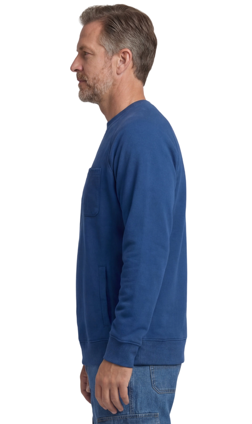 Mens 3-Pocket Fleece Sweatshirt with Raglan Seams, Chest Pocket and Tagless Neck 17