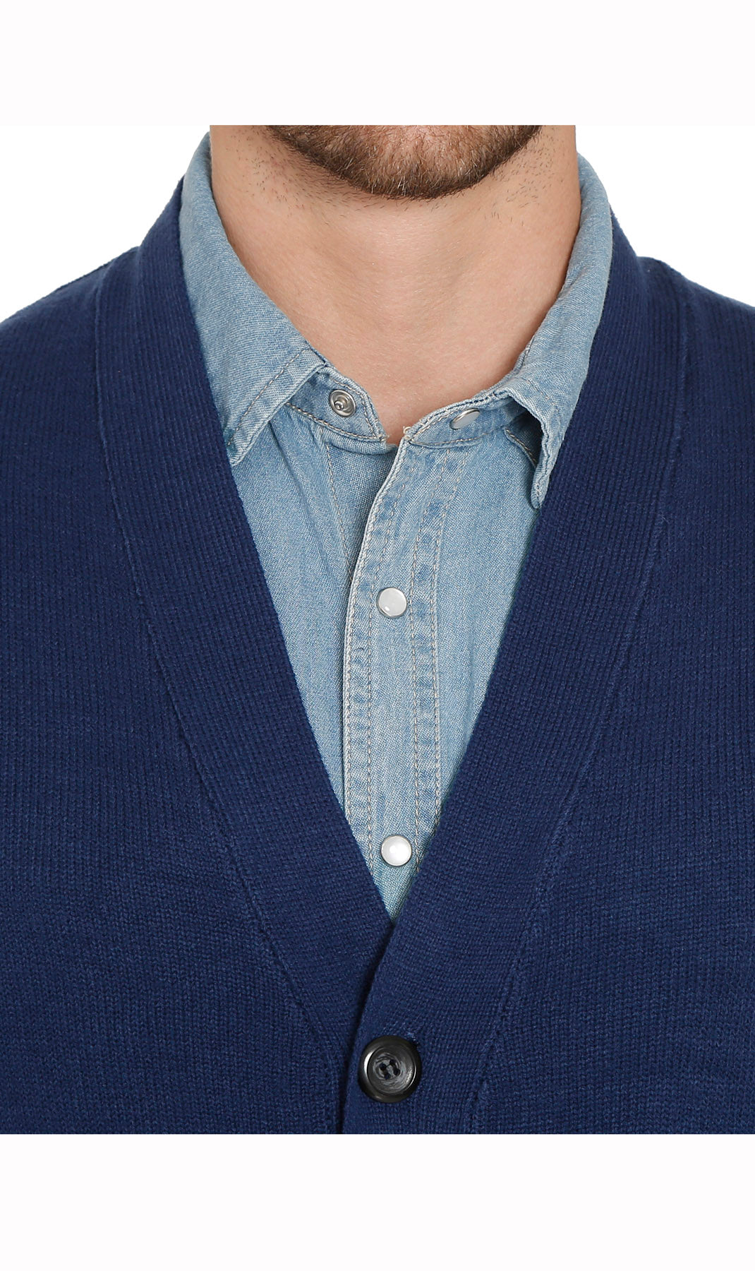 Men's Cashmere-Like Button Front Flat Knit Sweater Vest with front patch pockets 14