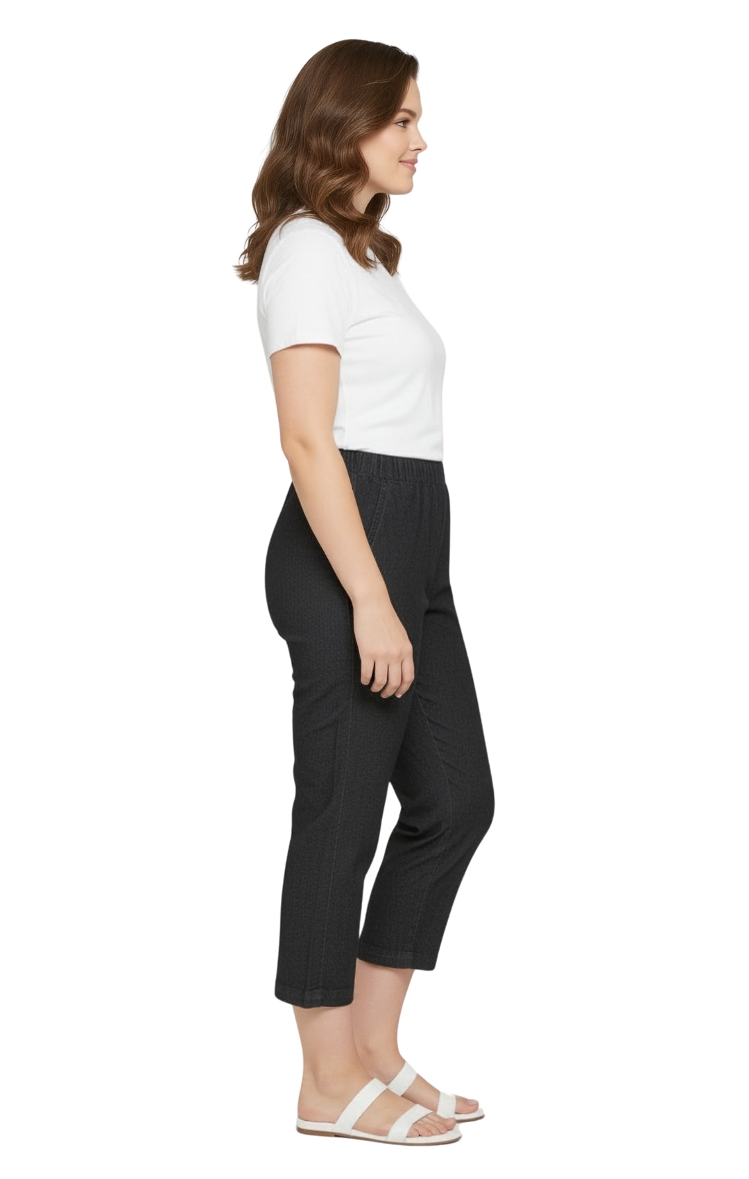 Women’s Lightweight Stretch Denim Capri Pants – Comfortable Everyday Fit 34