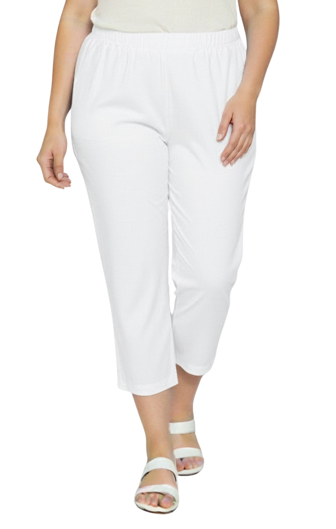 Women’s Lightweight Stretch Denim Capri Pants – Comfortable Everyday Fit 36