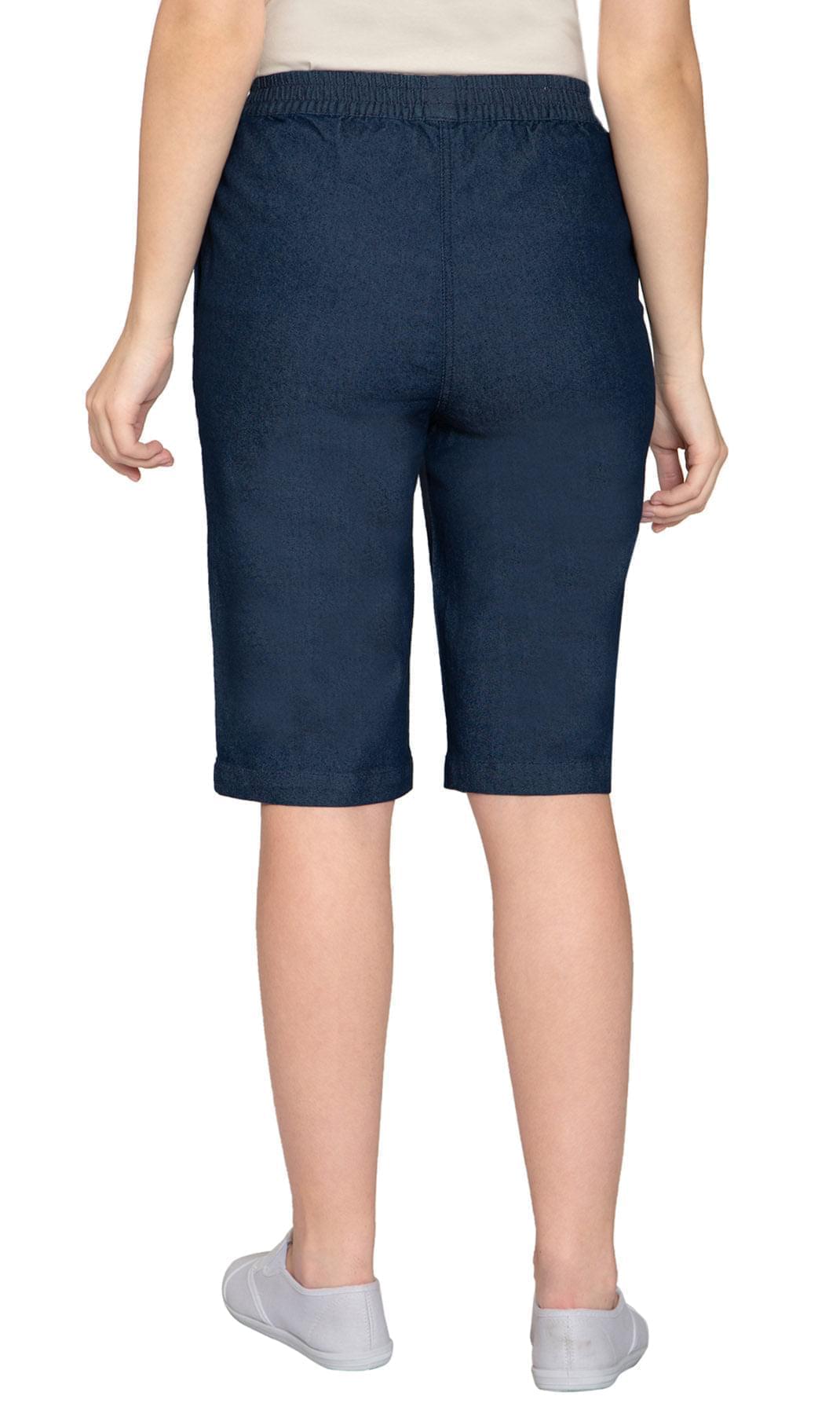 Women's Easy Pull on Bermuda Shorts in Denim and Twill 7