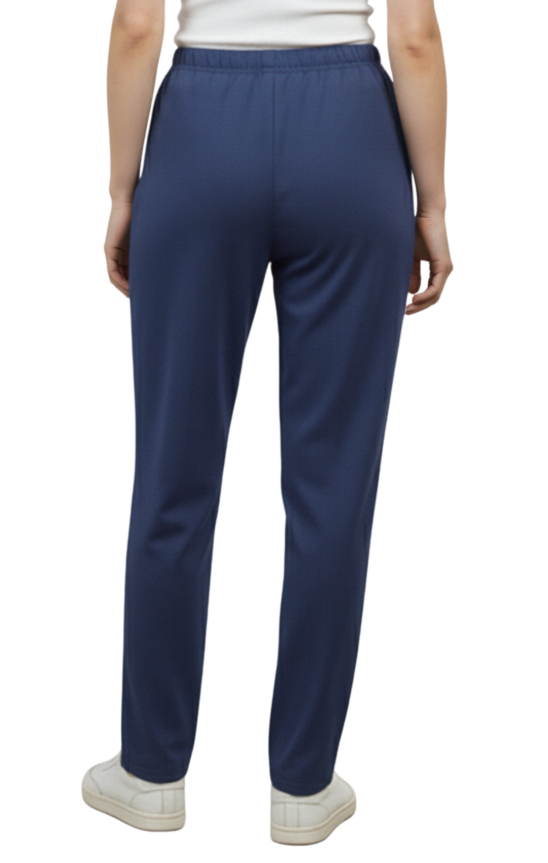 Womens Classic Poly Knit Pants - Pull On Slacks with Elastic Waist 7