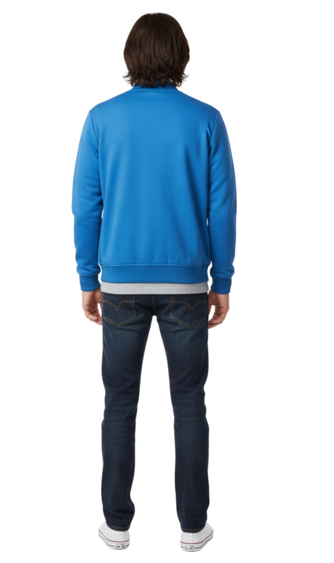 Men's Classic Zip-Up Baseball Fleece Jacket in Lightweight Cotton Blend Fabric with Sporty Edge 5