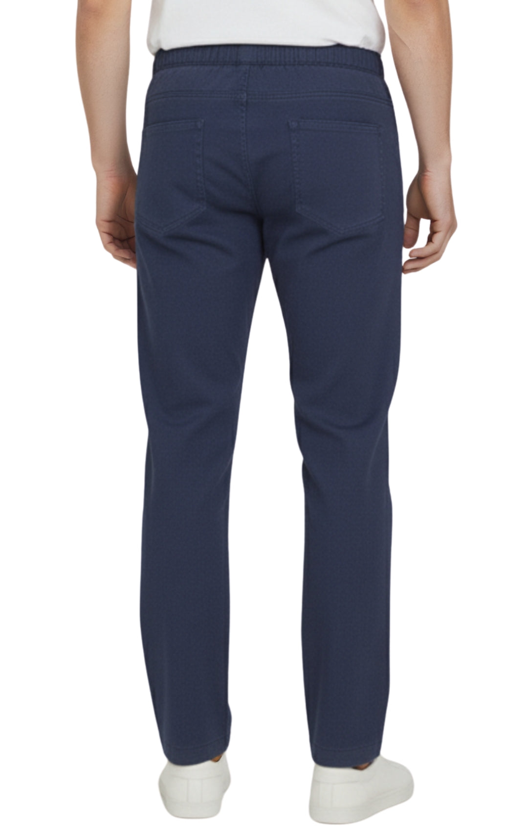 Men's Lightweight Casual Elastic Waist Pull-On Jeans – Denim & Twill Pants with Easy Fit 32