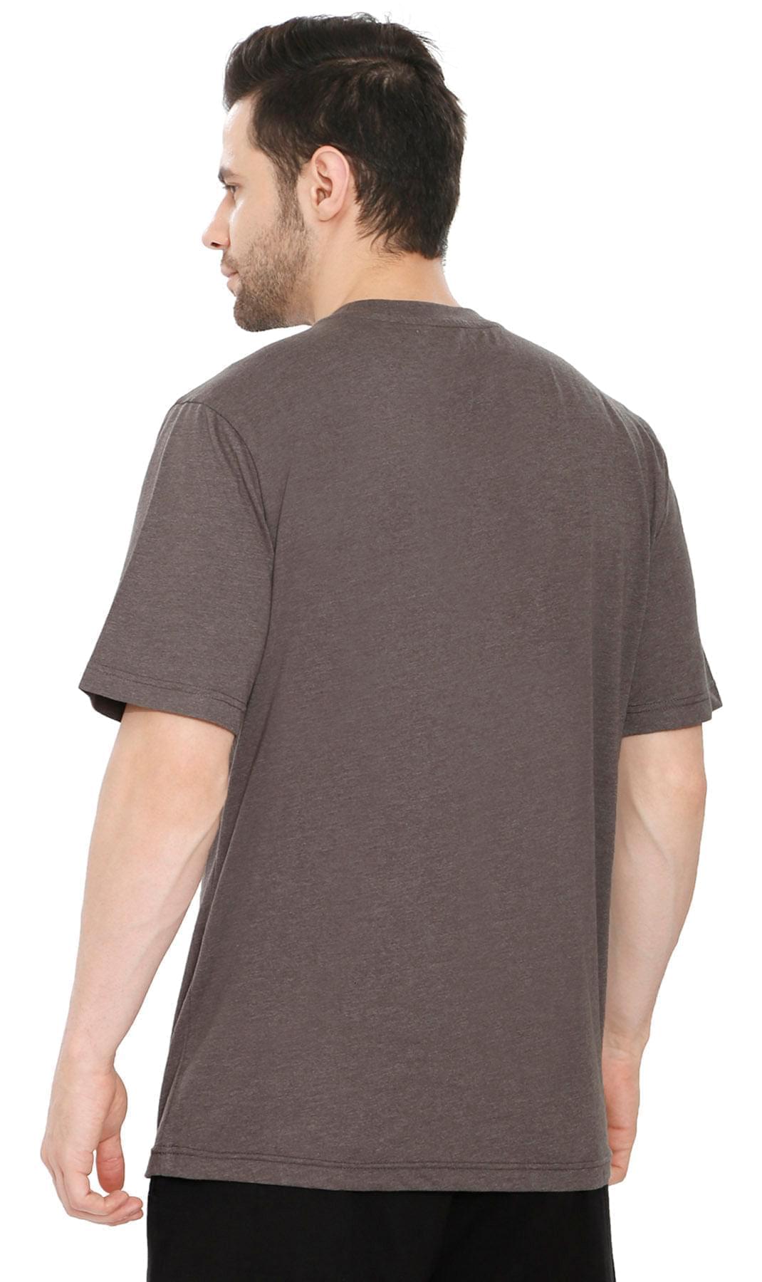 Men's Crew Neck Tee Shirt ÔÇô Essential Short Sleeve Tee For Everyday  Charcoal - Back-TURTLE BAY APPAREL