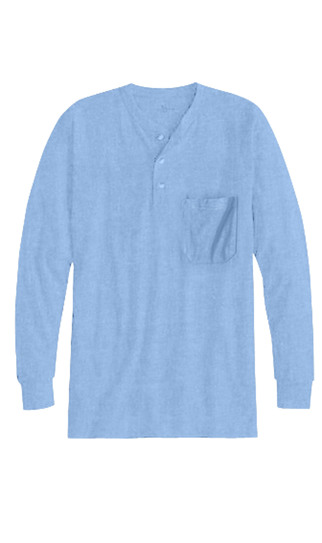 Turtle Bay New York Men's Long Sleeve Henley Shirt with 3 Button Placket Flat